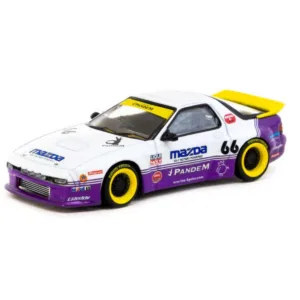 Tarmac Works 1/64 Pandem Mazda RX-7 FC3S White / Purple